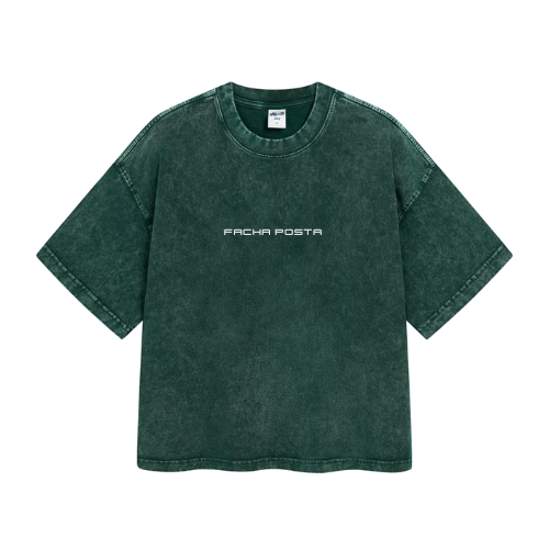 REMERA BOXY WASHED (VERDE)