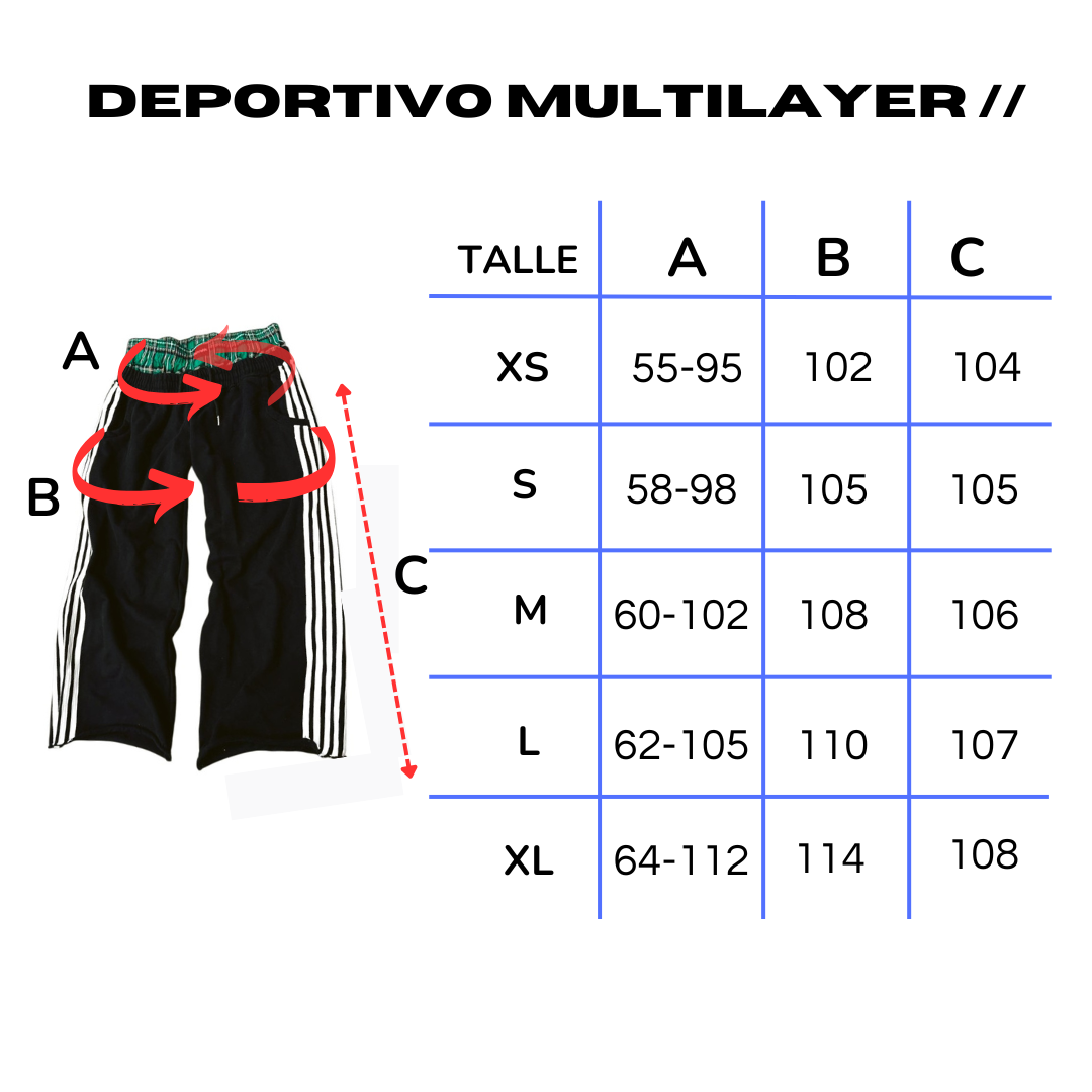 DEPORTIVO MULTILAYER (RAYAS NEGRO)
