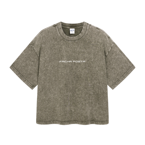 REMERA BOXY WASHED (PIEDRA)