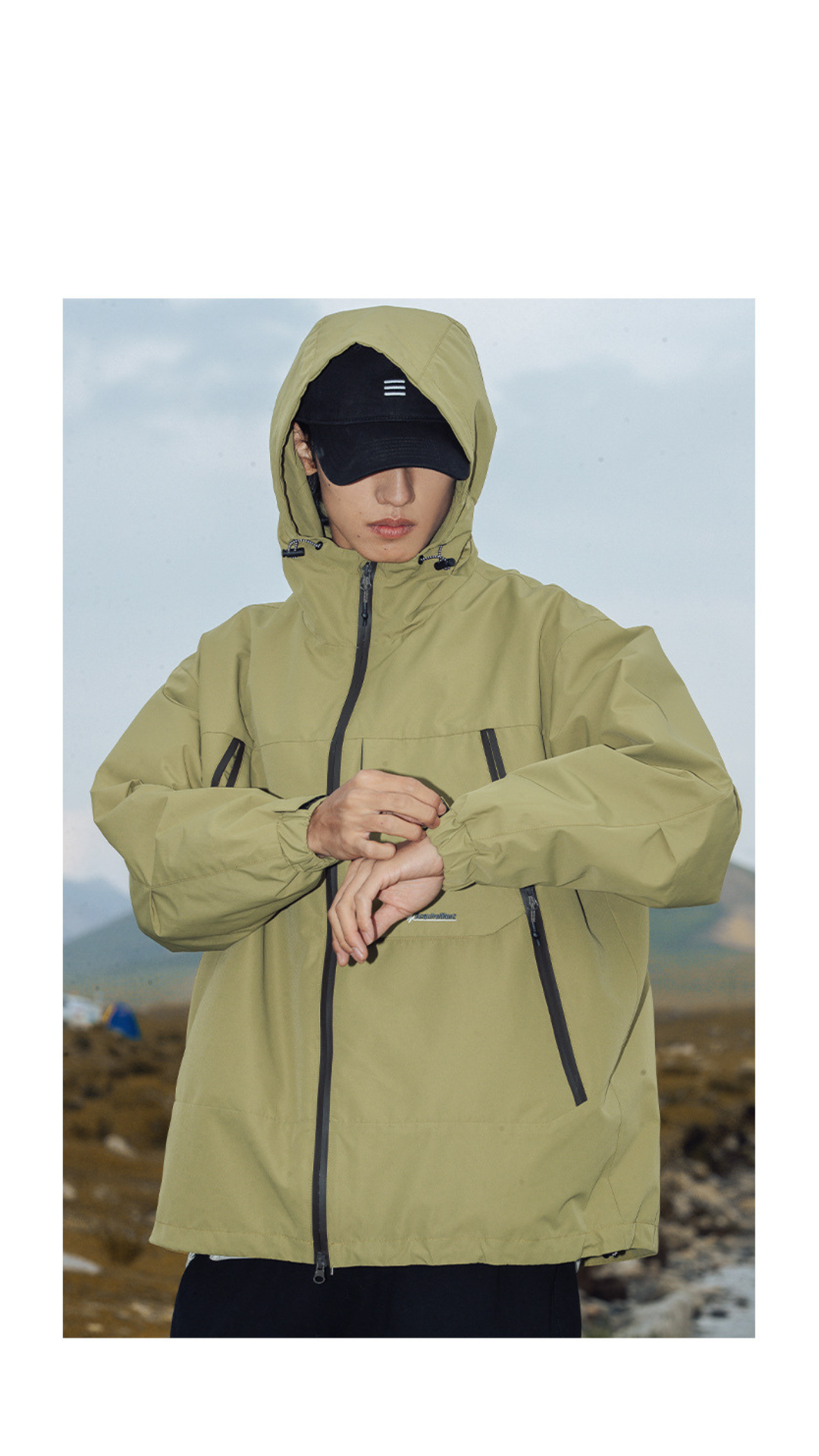 CAMPERA WATERPROOF (VERDE PISTACHO)