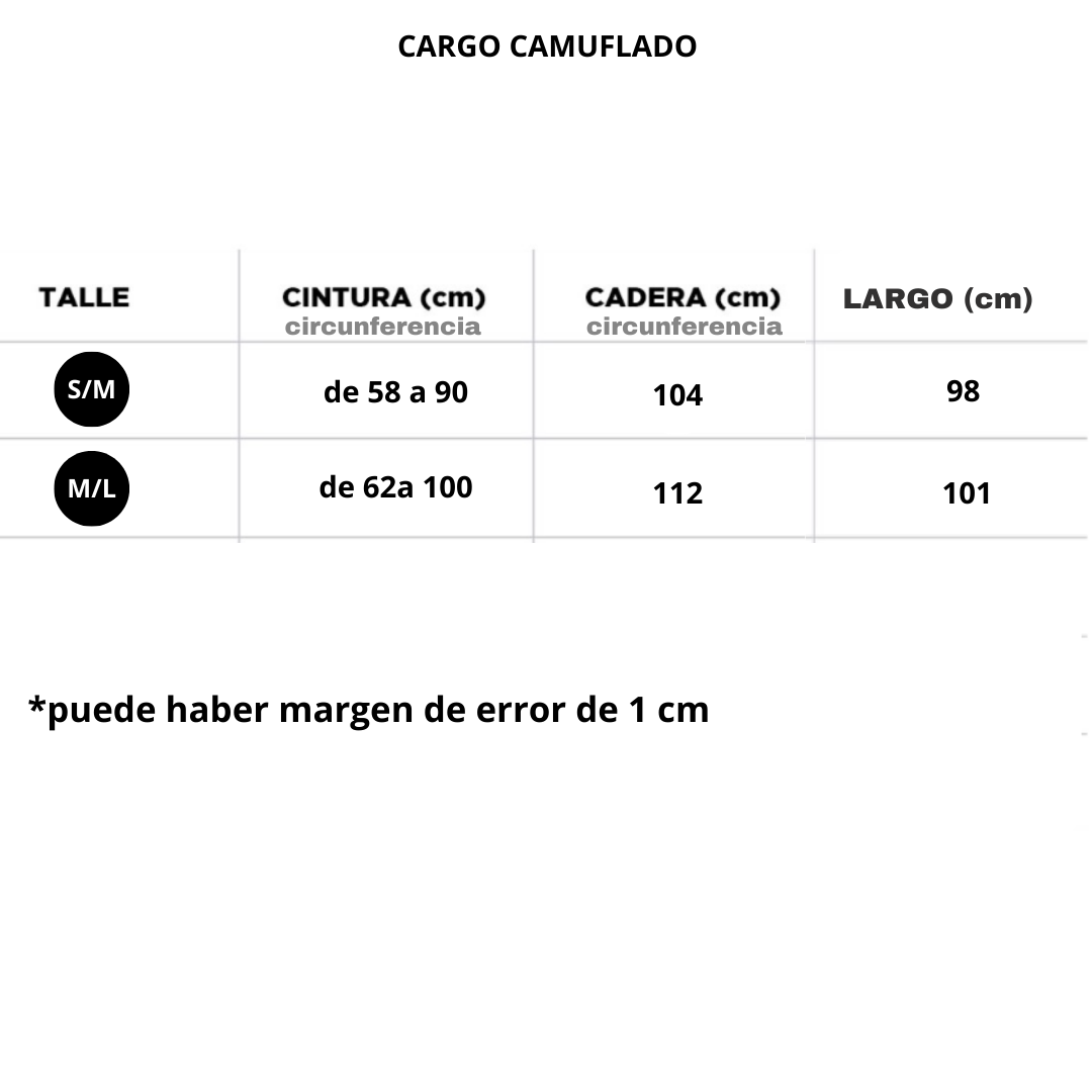 CARGO CAMUFLADO REGULABLE