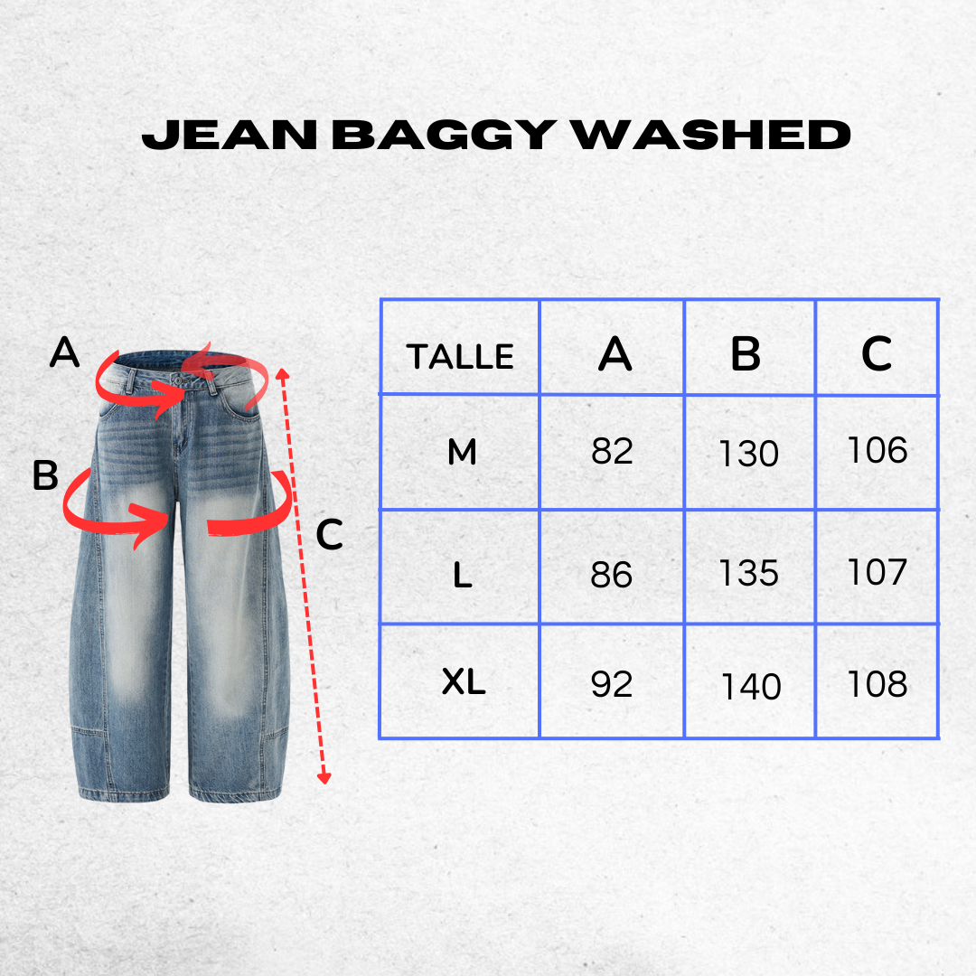 JEAN BAGGY WASHED