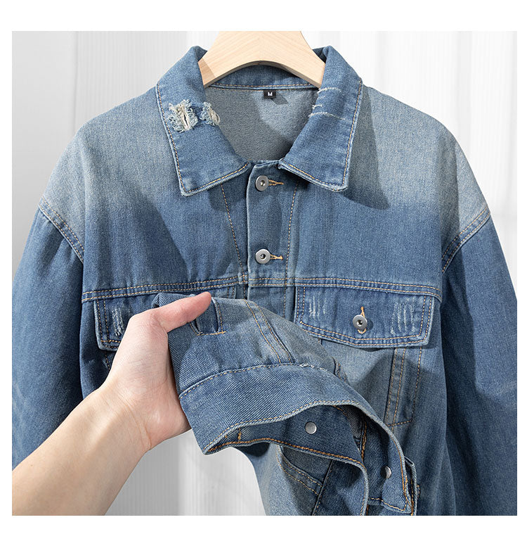 CAMPERA JEAN BOXY (Azul claro)