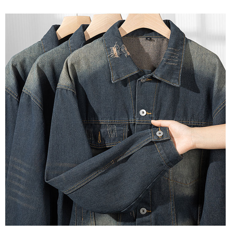 CAMPERA JEAN BOXY (Azul oscuro)