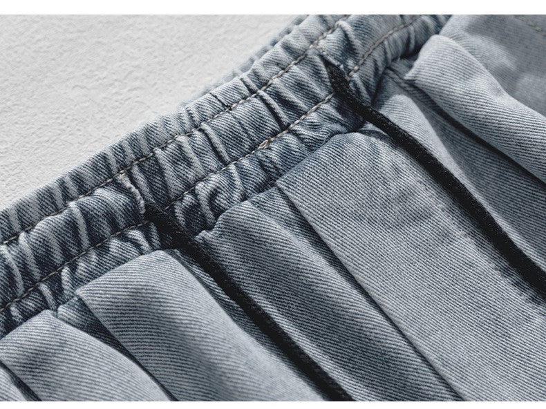 ELASTIC CARGO JEAN BAGGY (NEGRO)