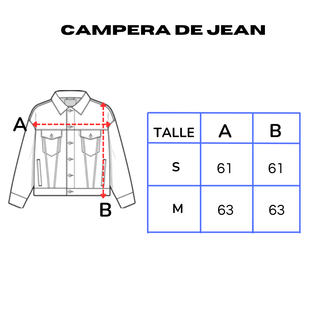 CAMPERA JEAN BOXY (Negra)