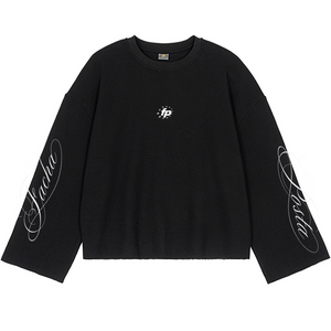 BUZO BOXY WAFFLE 'FP' (Wide Sleeves) — Negro