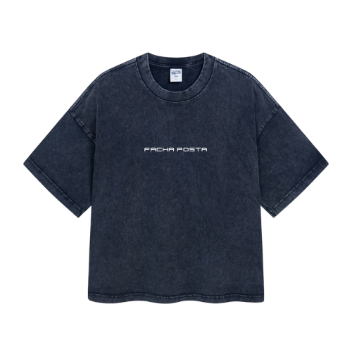 REMERA BOXY WASHED (AZUL)