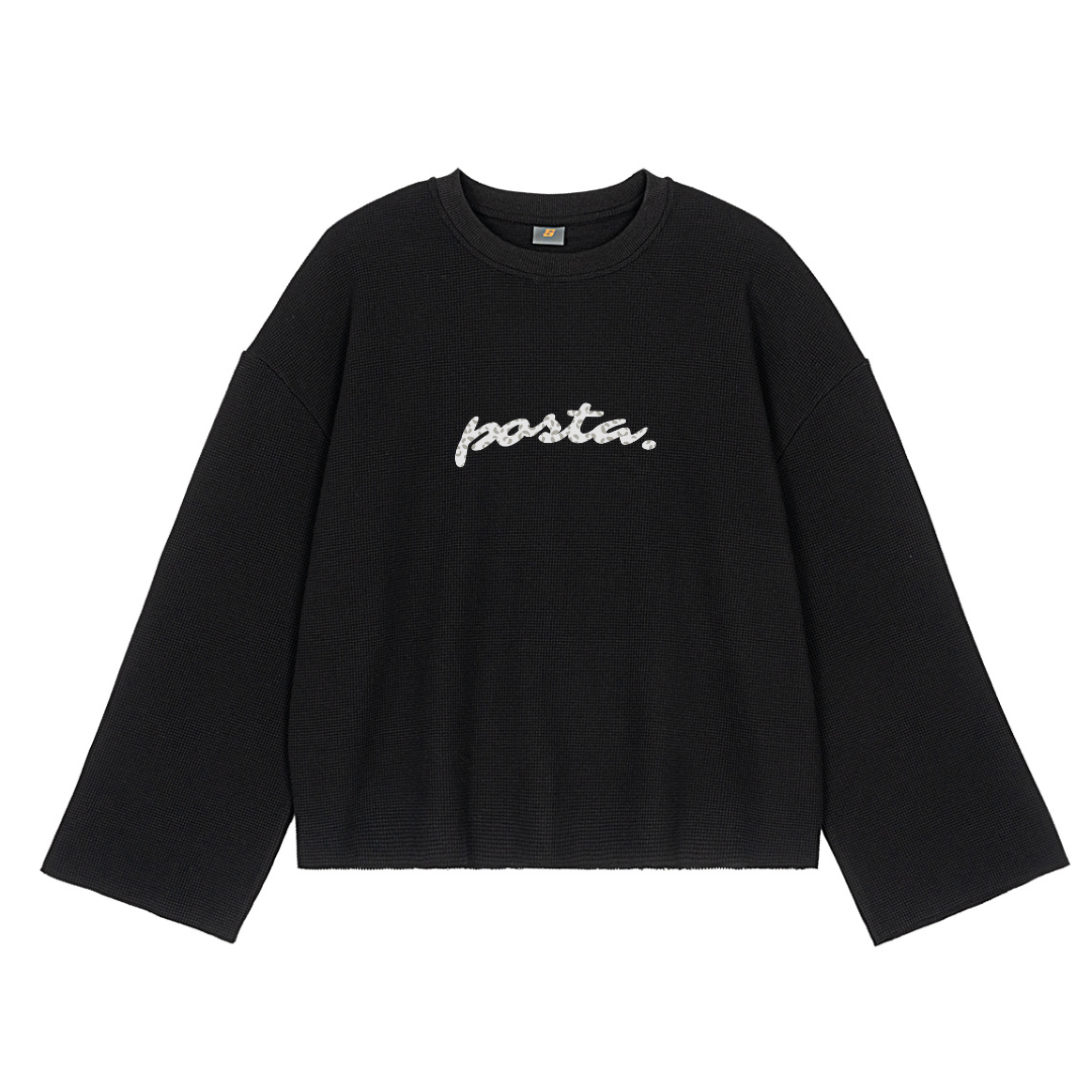 BUZO BOXY WAFFLE 'Posta' (Wide Sleeves)