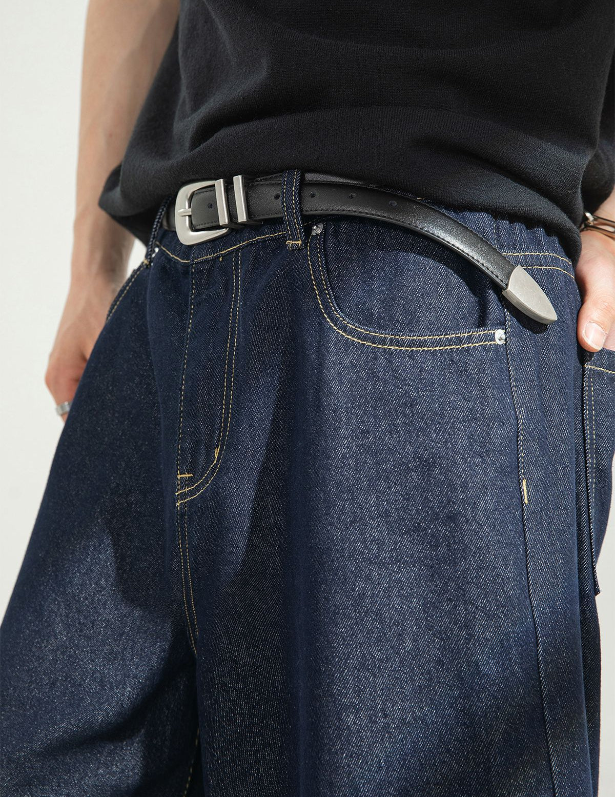 BERMUDA BAGGY 3/4 RAW (Cintura semi-elástica)