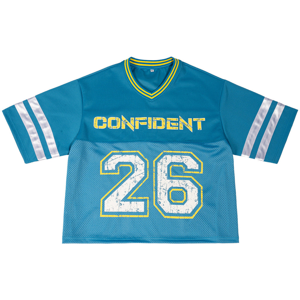 REMERA BOXY 'CONFIDENT' (AZUL)