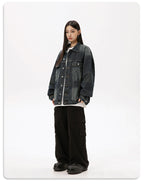 CAMPERA JEAN BOXY (Azul oscuro)