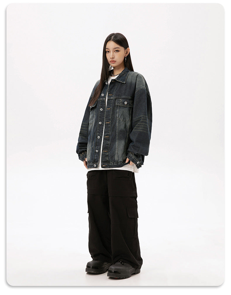 CAMPERA JEAN BOXY (Azul oscuro)