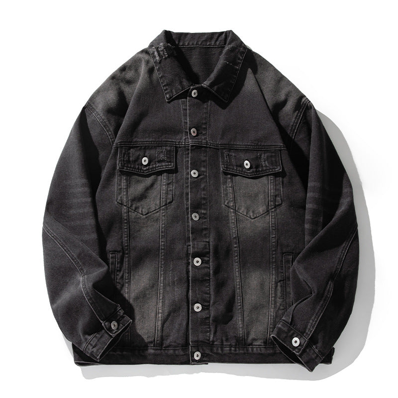 CAMPERA JEAN BOXY (Negra)