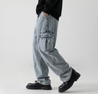 ELASTIC CARGO JEAN BAGGY (AZUL CLARO)