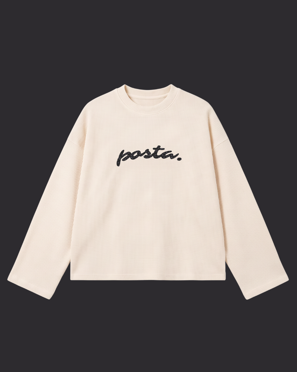BUZO BOXY WAFFLE 'Posta' (Wide Sleeves)