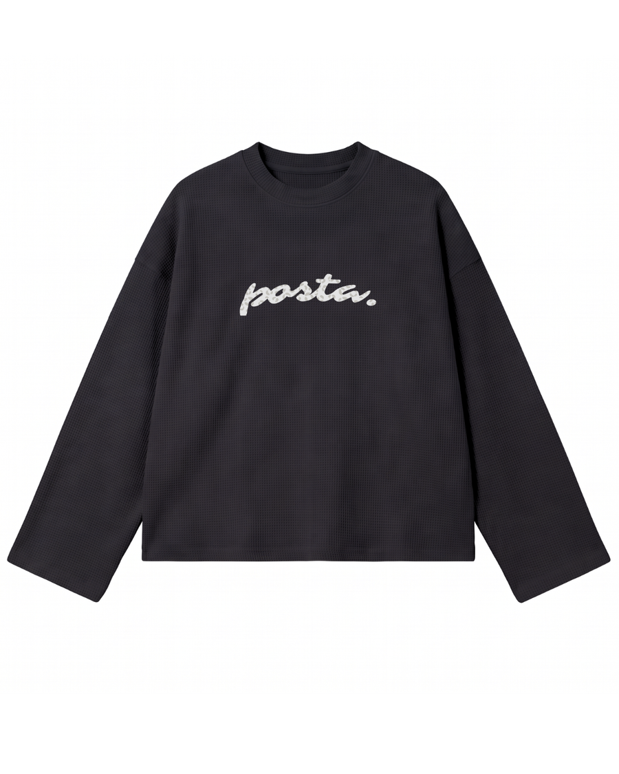 BUZO BOXY WAFFLE 'Posta' (Wide Sleeves)