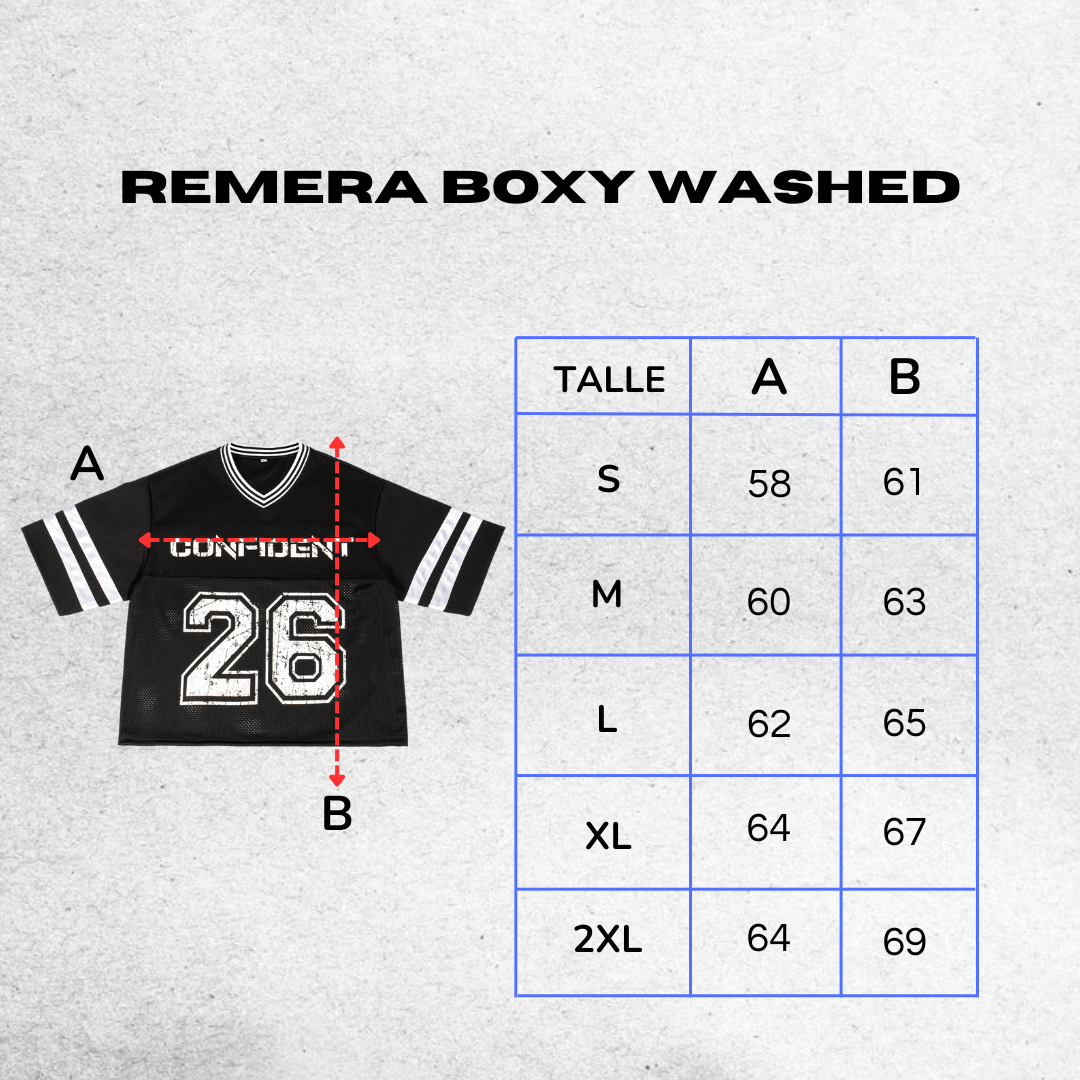 REMERA BOXY 'CONFIDENT' (NEGRA)