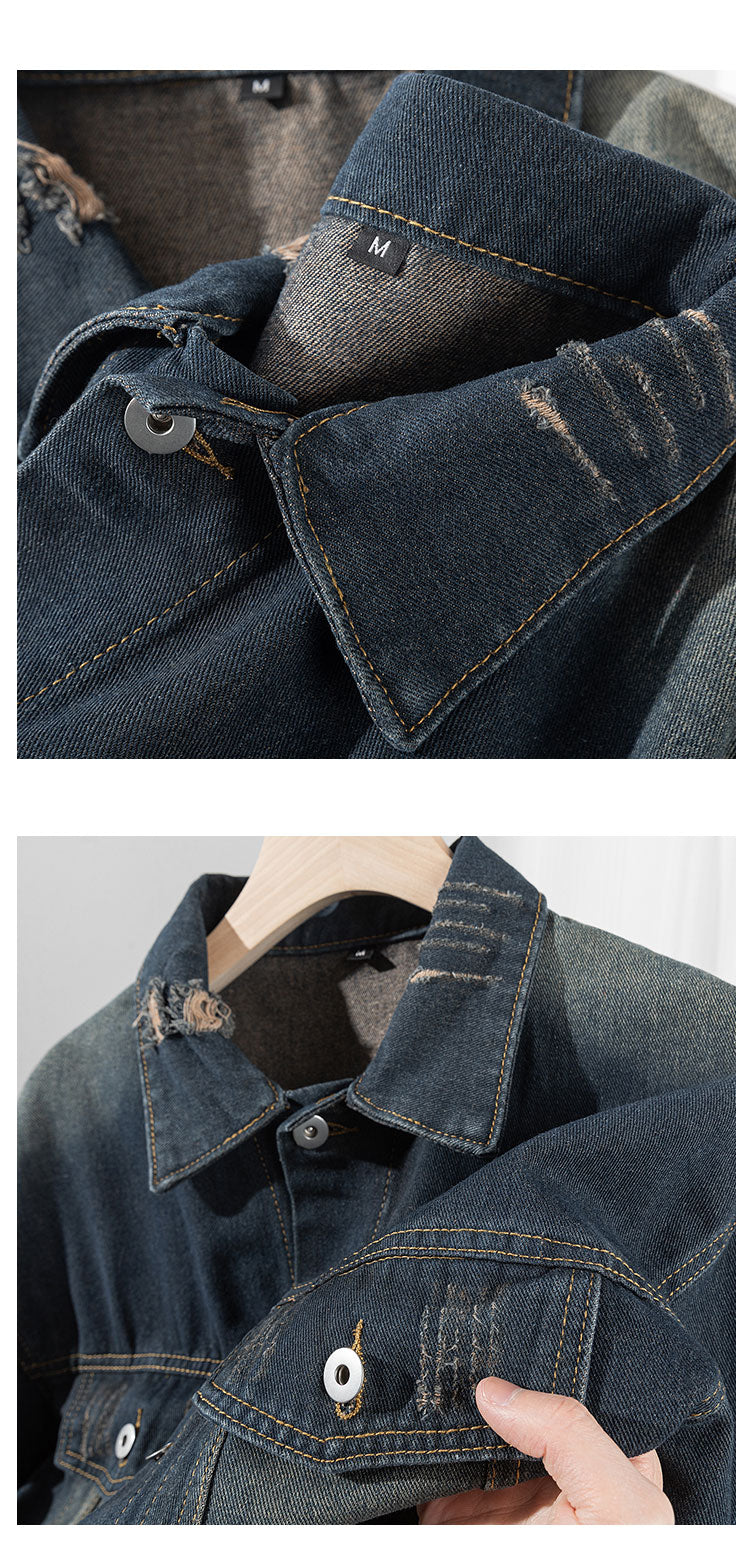 CAMPERA JEAN BOXY (Azul oscuro)