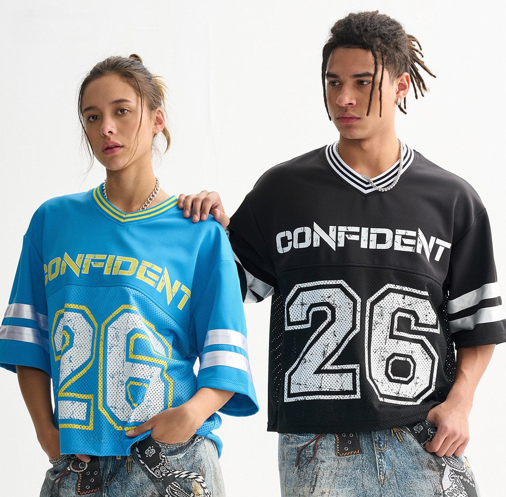 REMERA BOXY 'CONFIDENT' (AZUL)