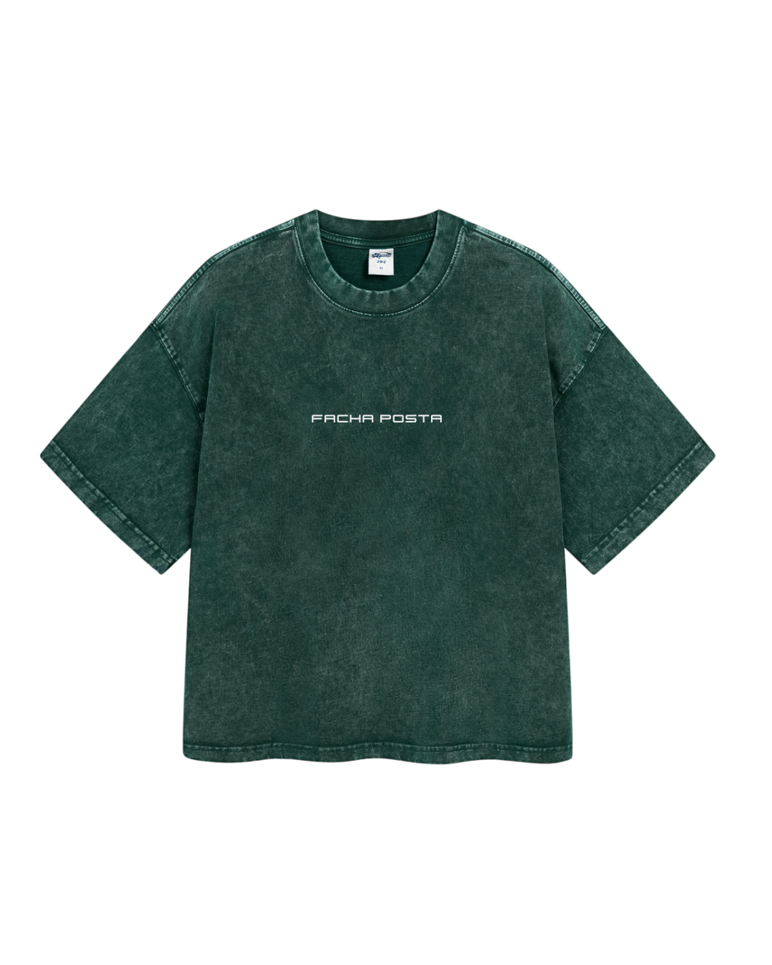 REMERA BOXY WASHED (VERDE)