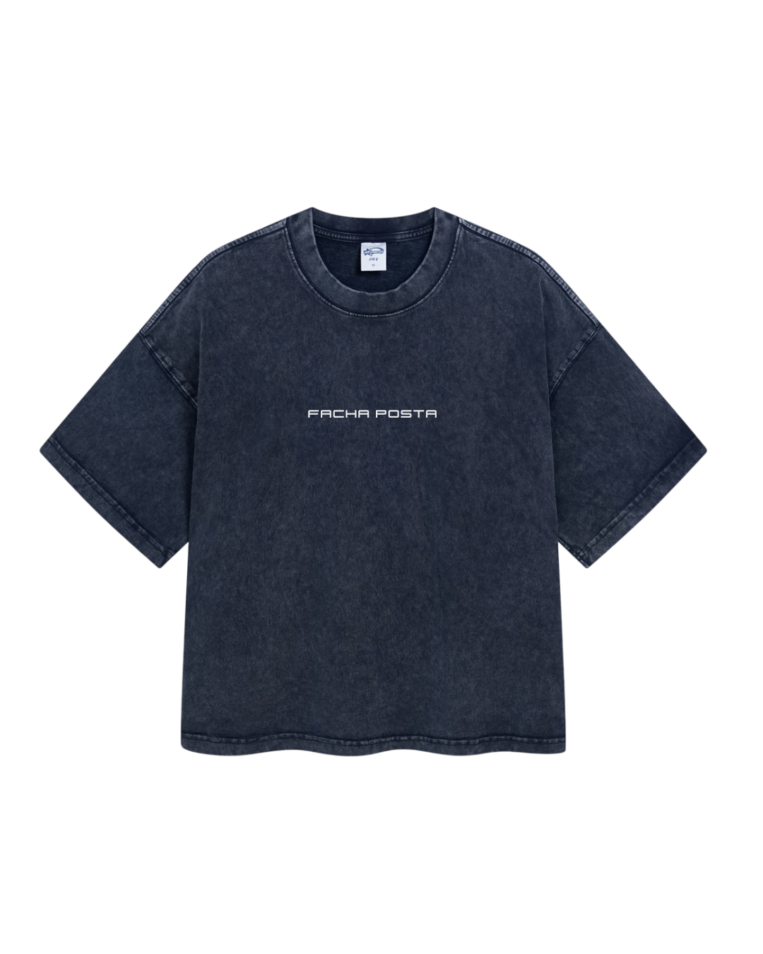 REMERA BOXY WASHED (NEGRA)