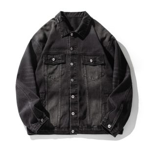 CAMPERA JEAN BOXY (Negra)