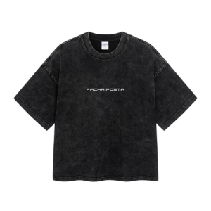 REMERA BOXY WASHED (NEGRA)